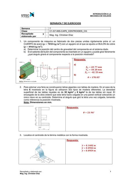 Ejercicios de Mecánica de Sólidos