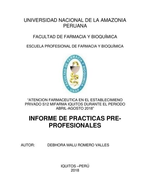 Atención Farmacéutica en el Establecimiento Privado 