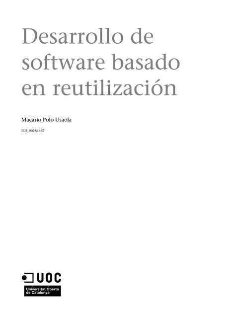 Desarrollo de software basado en reutilización