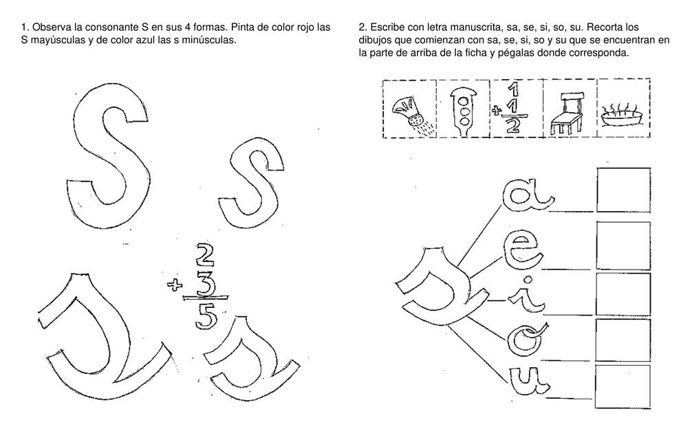 Actividades consonante S