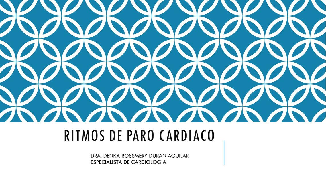 Ritmos de paro cardiaco 