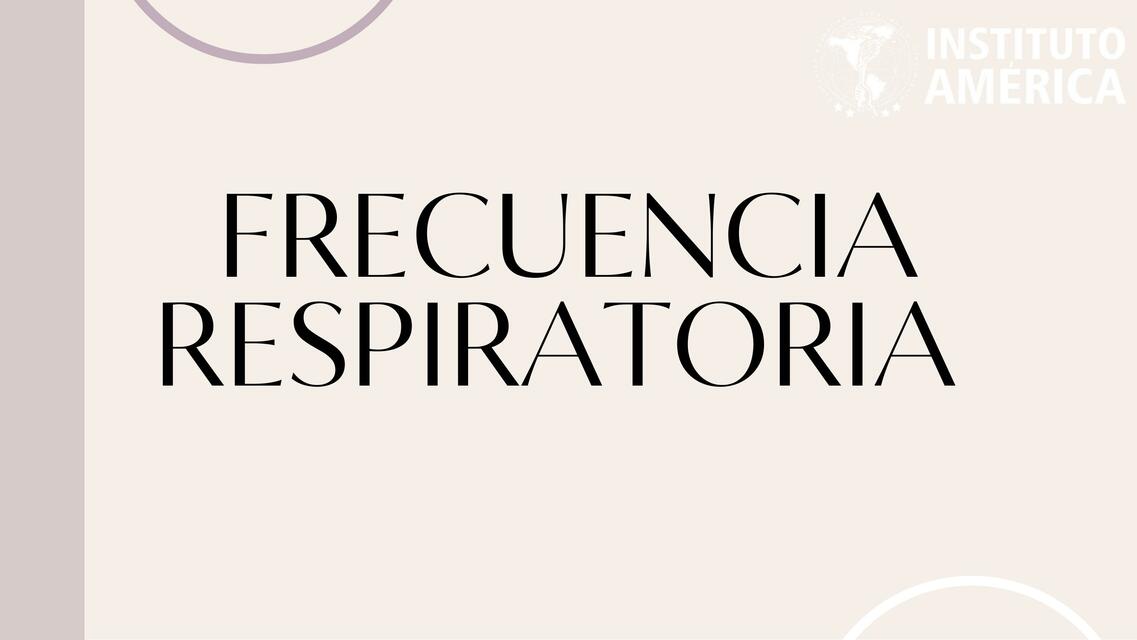 Frecuencia respiratoria