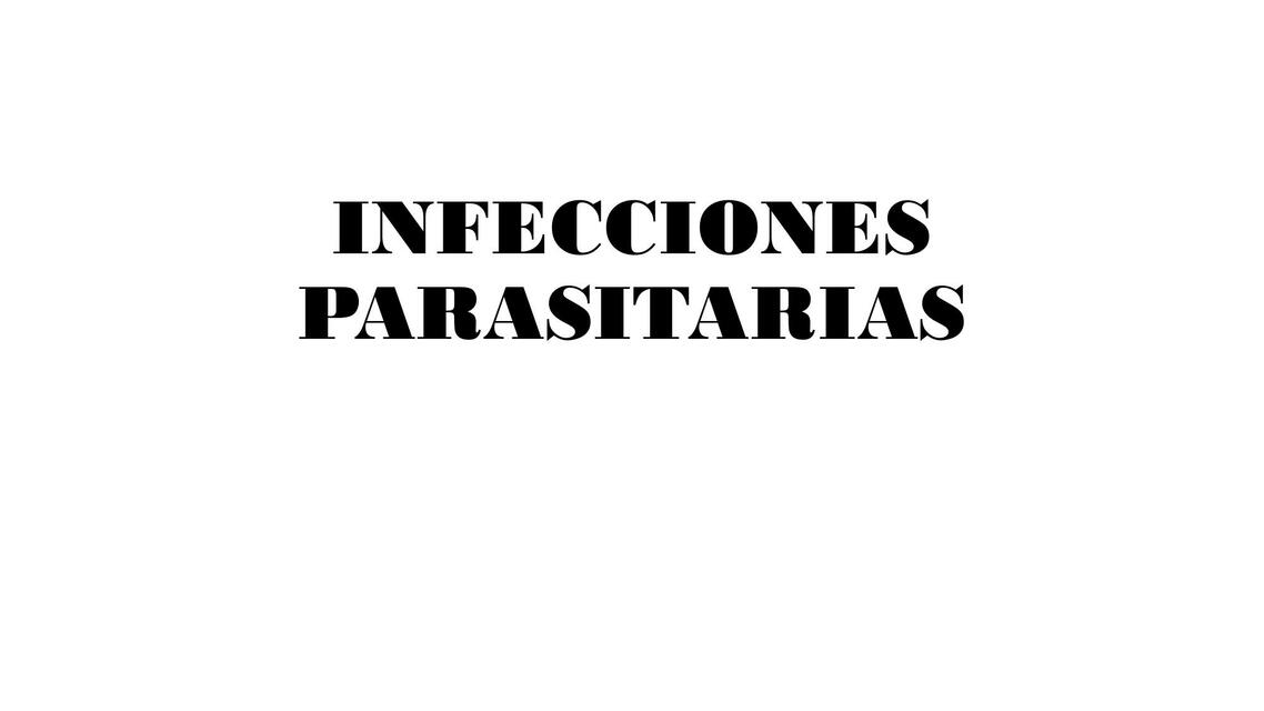 Infecciones parasitarias