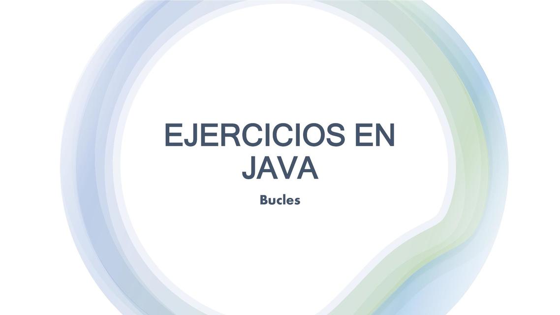 Ejercicios en Java