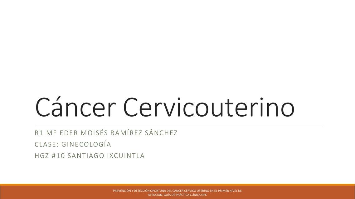 Cáncer Cervicouterino