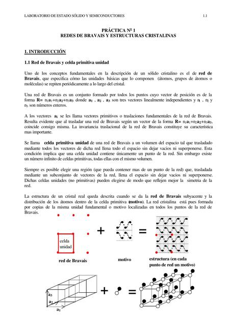 Redes de Bravais Estructura Cristalina 