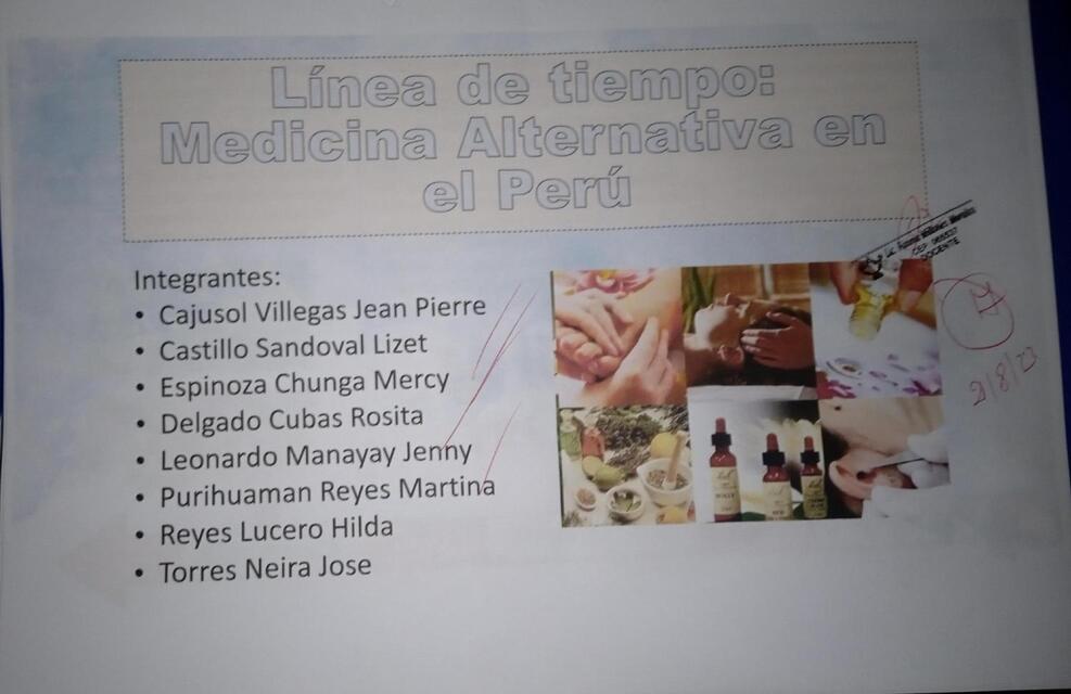 Linea de tiempo: medicina alternativa en el Perú 