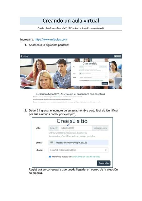 Inaes Virtual Creando un aula virtual | Ines Estremadoiro Bravo | uDocz