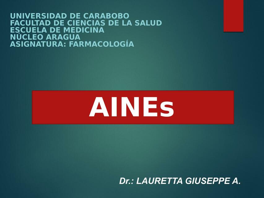 Farmacología AINEs definitivo