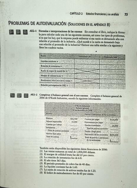 Problemas de autoevaluación soluciones en el apéndice