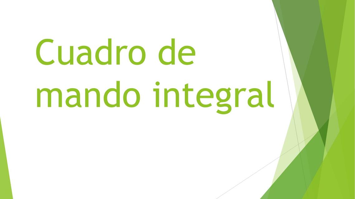 Cuadro de mando integral