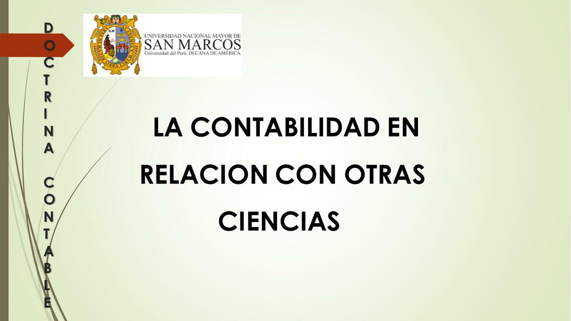 La contabilidad en relación con otras ciencias 