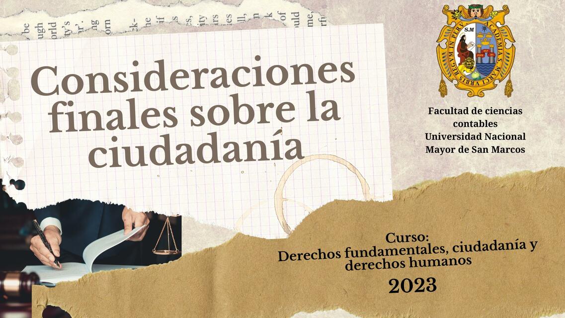 Consideraciones finales sobre la ciudadanía Grupo