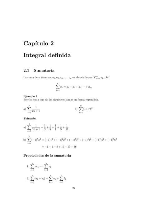 La integral definida