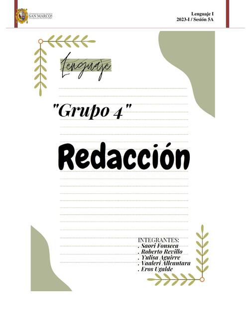 Lenguaje redacción 1 