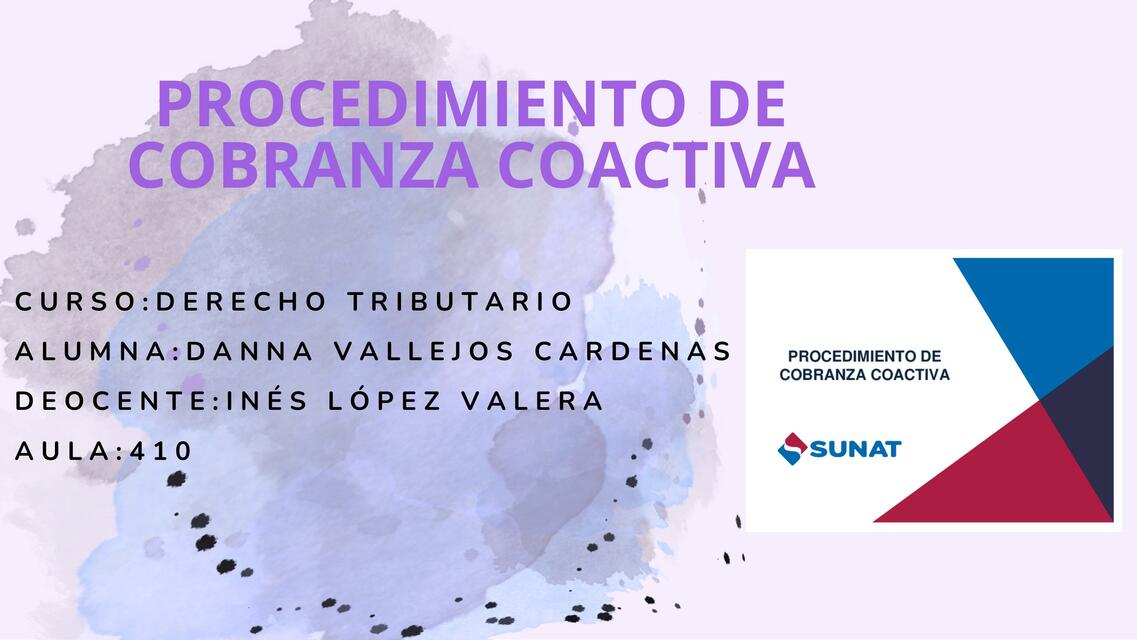 Procedimiento de cobranza coactiva 