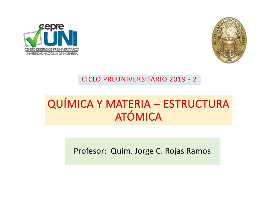 Química y Materia- Estructura Atómica 