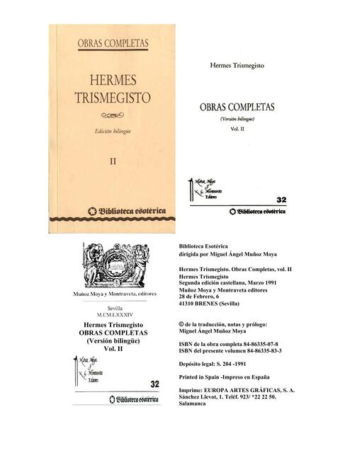 Obras completas hermes trimegisto II 