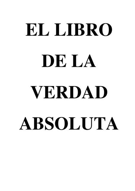 El libro de la verdad absoluta 