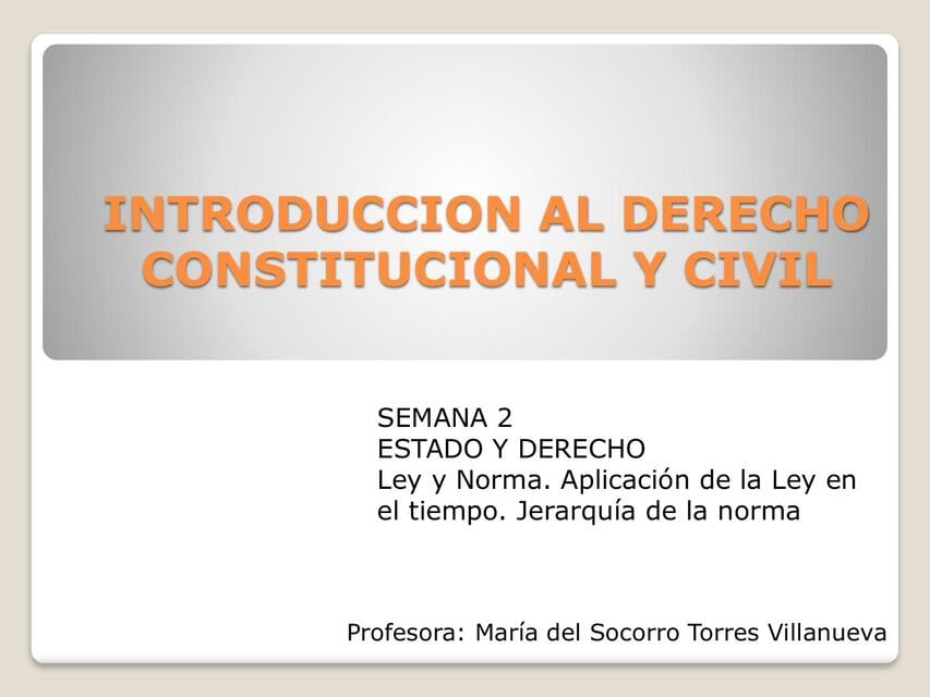 Introducción al derecho constitucional y civil | SAYURI ROXANA VICENTE