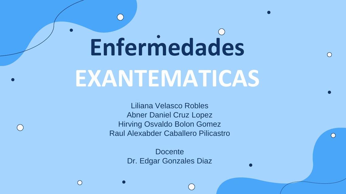 Enfermedades exantematicas 