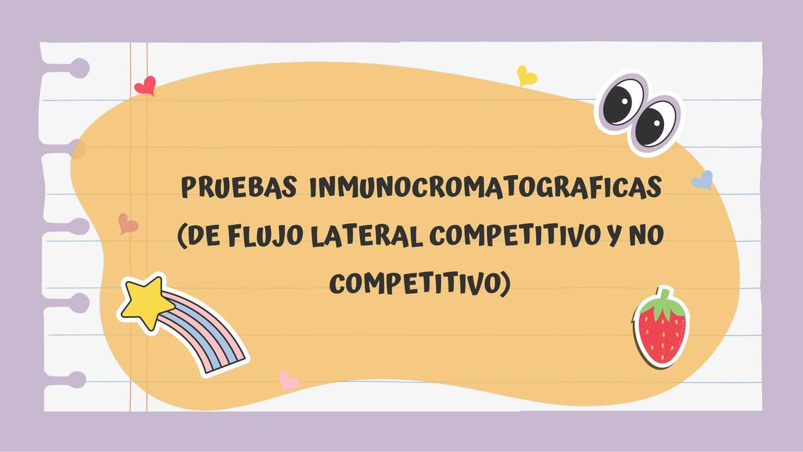 PRUEBAS INMUNOCROMATOGRAFICAS