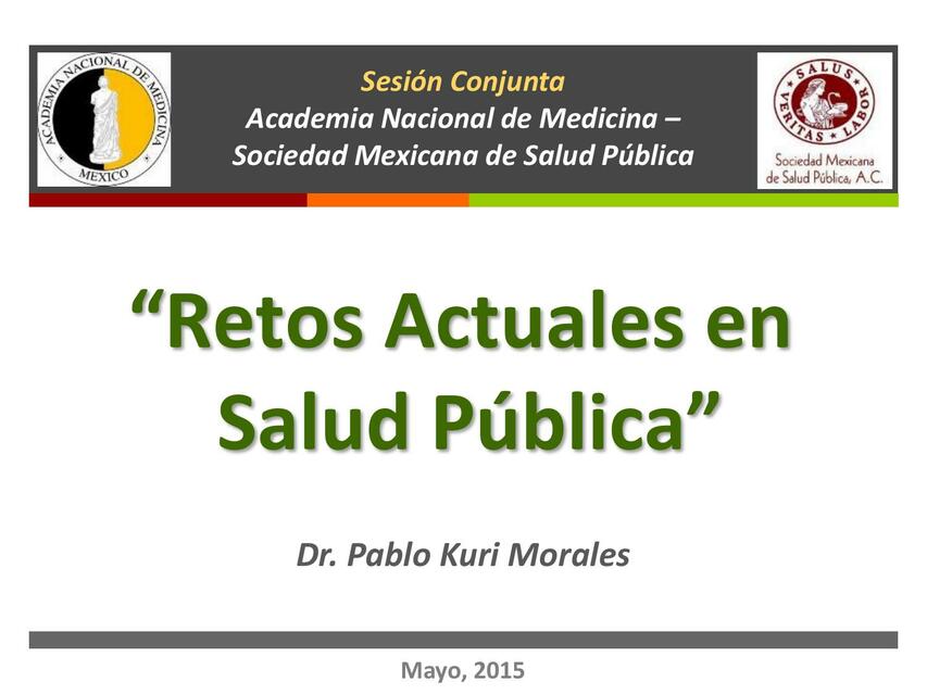 Retos actuales en salud pública 