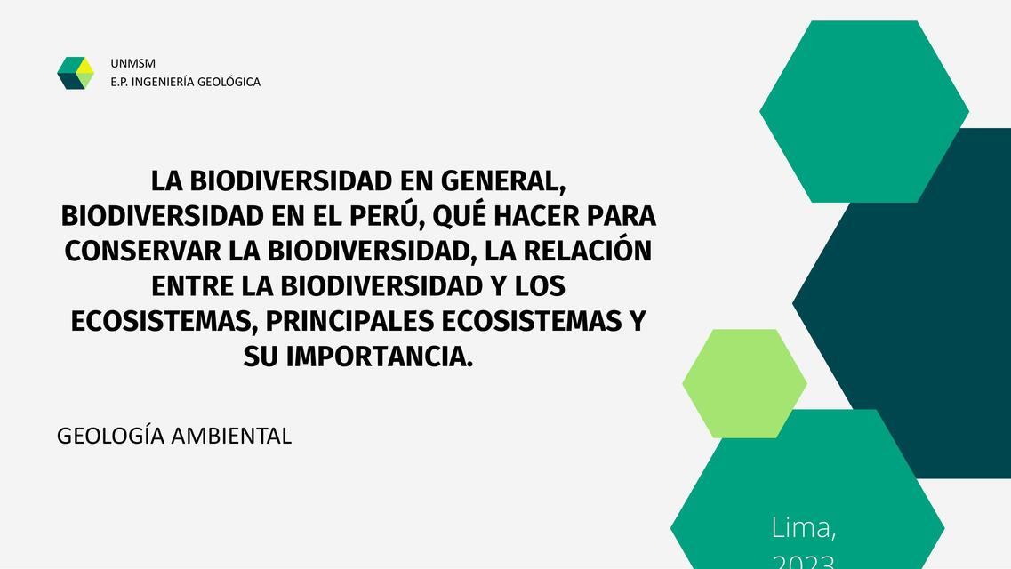 La biodiversidad 