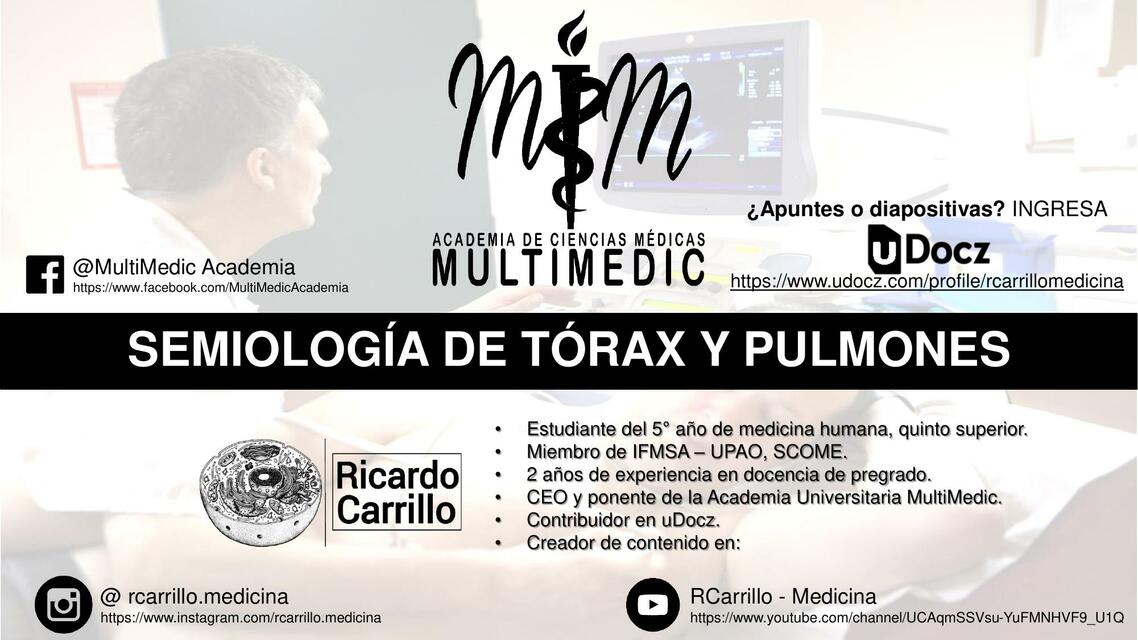 Semiología de tórax y pulmones