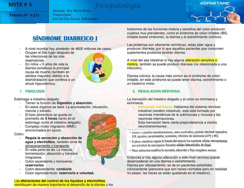 Síndrome diarreico