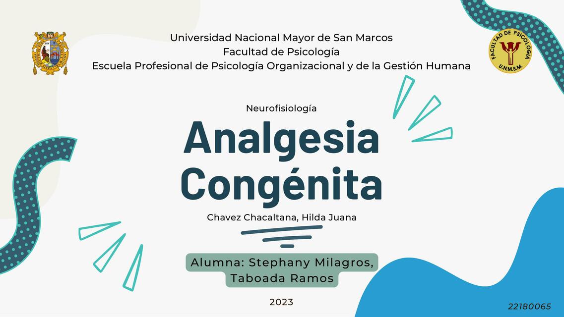 Foro Analgesia Congénita