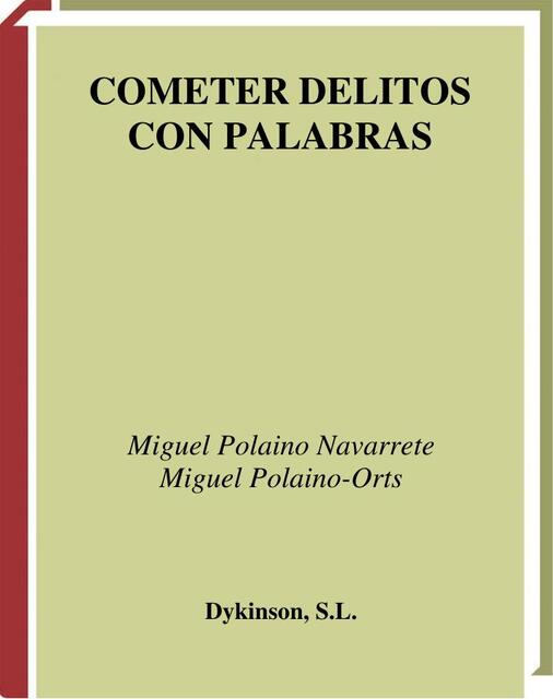 Cometer delitos con palabras