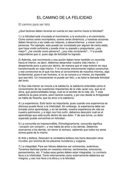 El camino de la felicidad | Roger Canicela | uDocz
