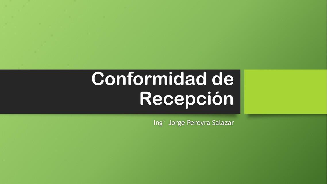 08 Conformidad de Recepción