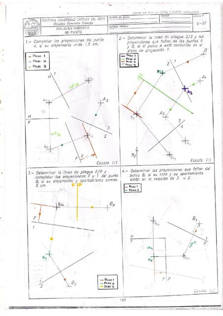 Ejercicios de geometría descriptiva 