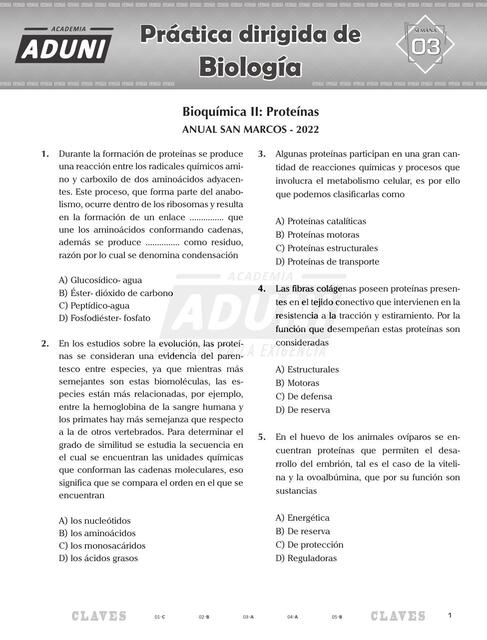 Bioquímica II: Proteínas