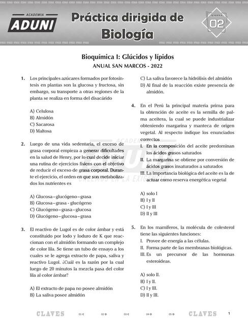 Bioquímica I: Glúcidos y lípidos