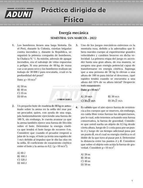 Práctica dirigida de Física  