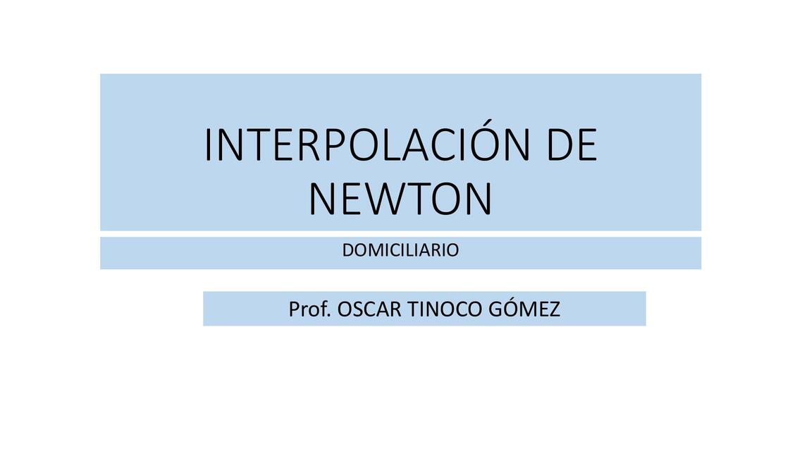 Interpolación de newton 