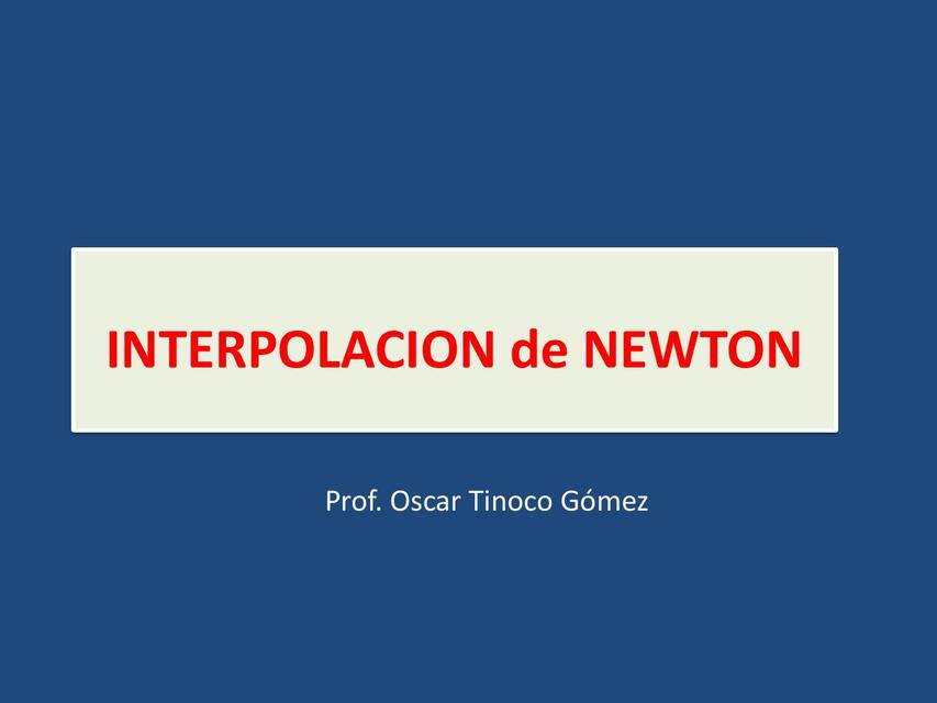 Interpolación de newton 