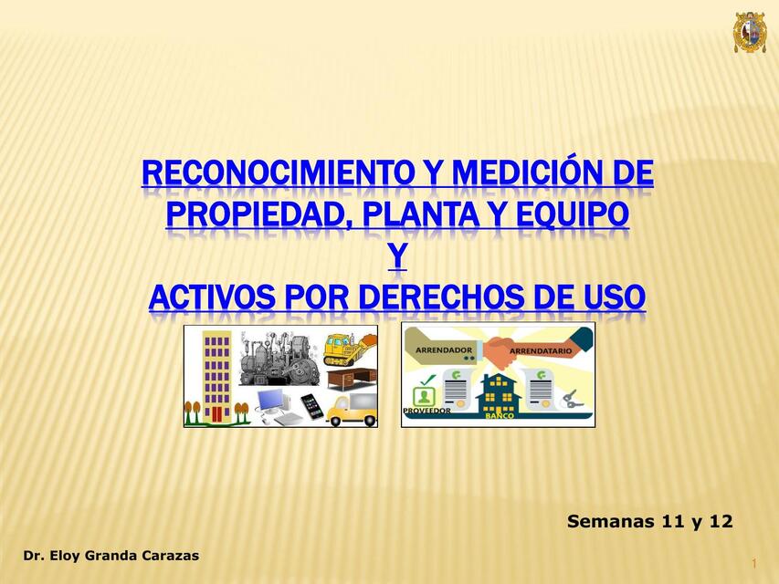 Reconocimiento y medición de PPE 