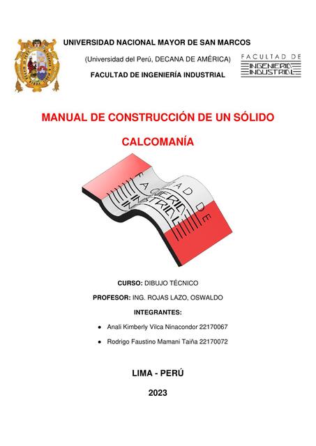 Manual de construcción de un sólido calcomania 