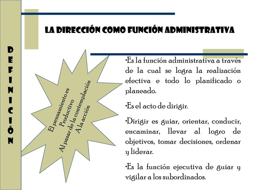 Dirección administrativa  