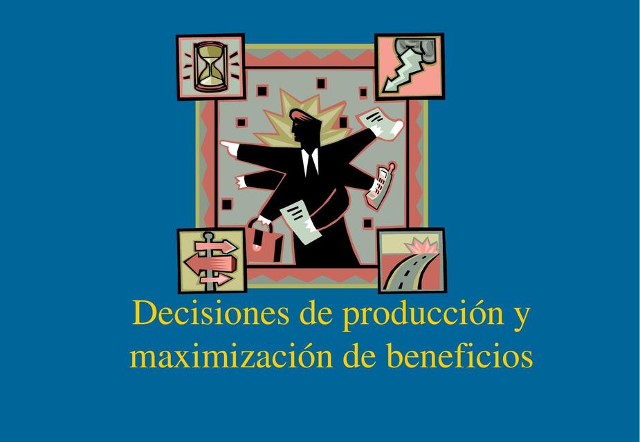 Decisiones de producción y maximización de beneficios 