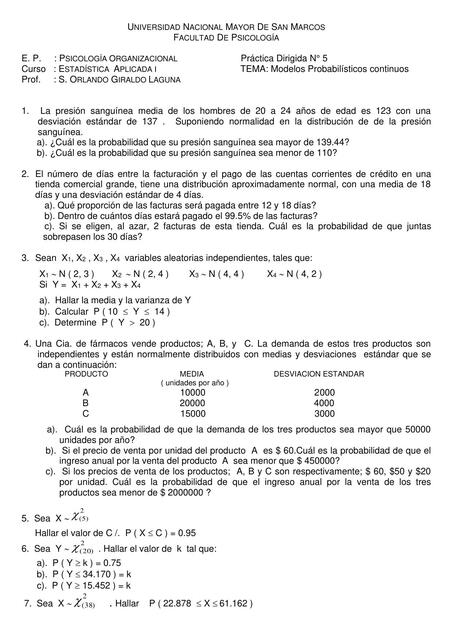 Modelos Probabilísticos Continuos 