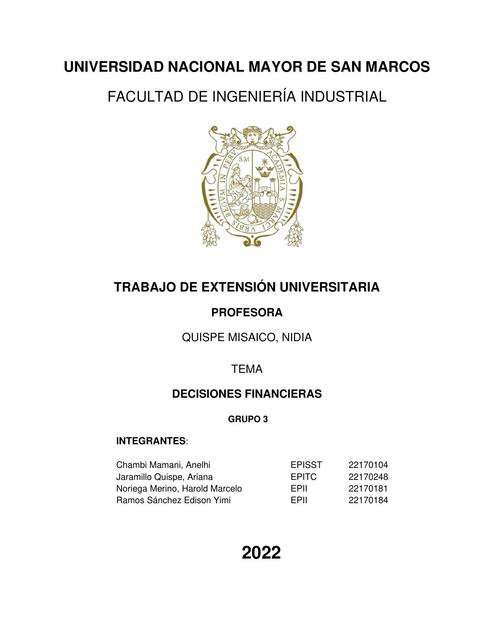 Decisiones Financieras 