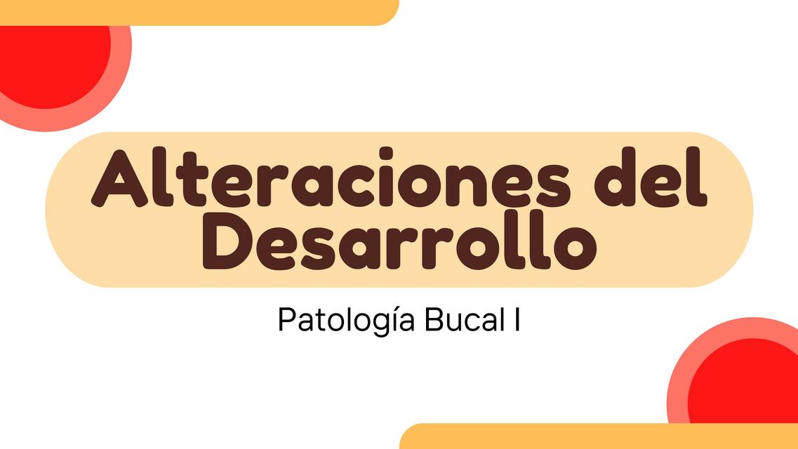 Alteraciones del Desarrollo