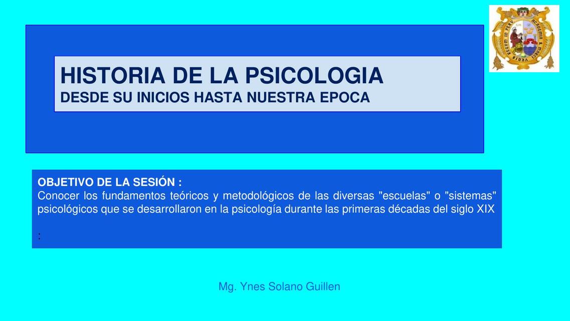 Historia de la psicología  