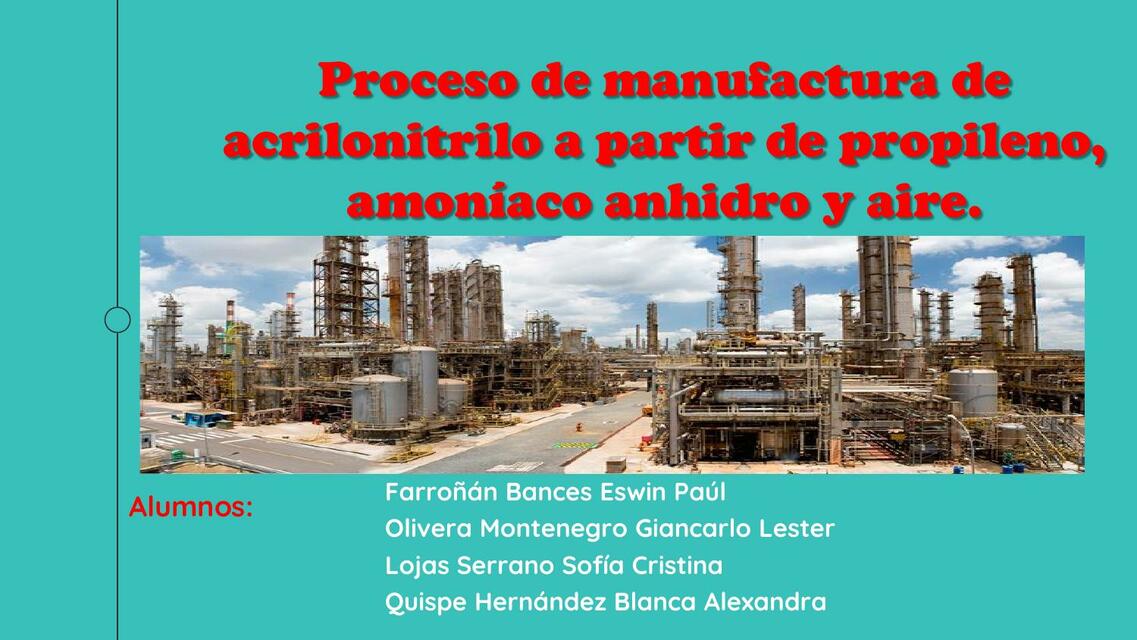 Proceso de Manufactura de Acrilonitrilo 