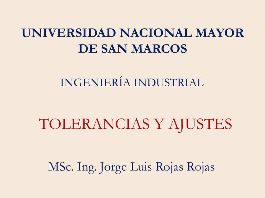 Tolerancias y ajustes 